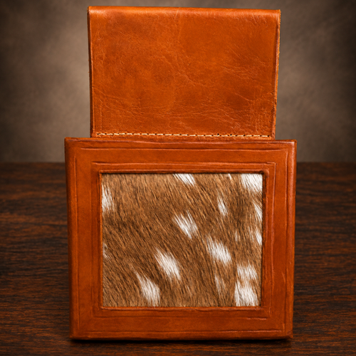 25 Round Single Box Shot Shell Carrier with Hair on Hide Front